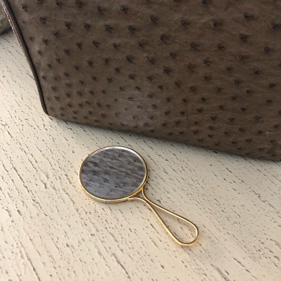 ALFRED ROTH Vintage Ostrich olive green SATCHEL - Picture 10 of 10